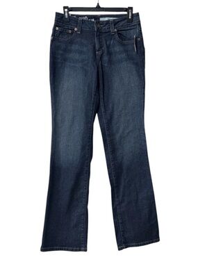 NWT DKNY SOHO women’s 4R mid rise bootcut stretchy distressed blue jeans